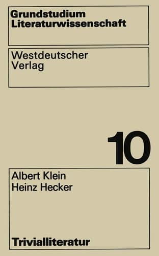 Trivialliteratur (Grundstudium Literaturwissenschaft, 10) (German Edition)