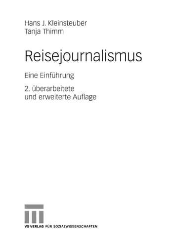 Reisejournalismus Eine Einführung