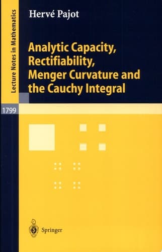 Analytic Capacity, Rectifiability, Menger Curvature and Cauchy Integral