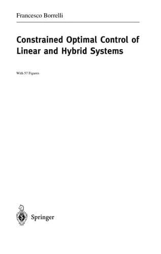 Constrained Optimal Control of Linear and Hybrid Systems