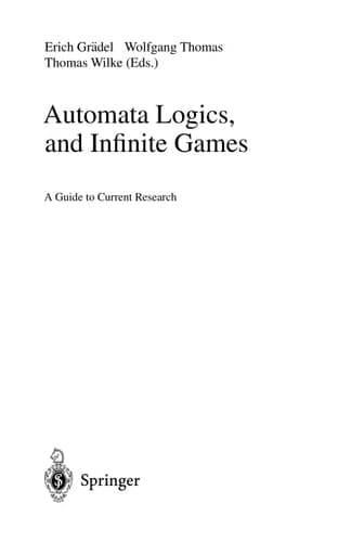 Automata, Logics, and Infinite Games A Guide to Current Research