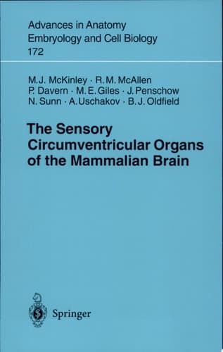 The Sensory Circumventricular Organs of the Mammalian Brain Subfornical Organ, Ovlt and Area Postrema