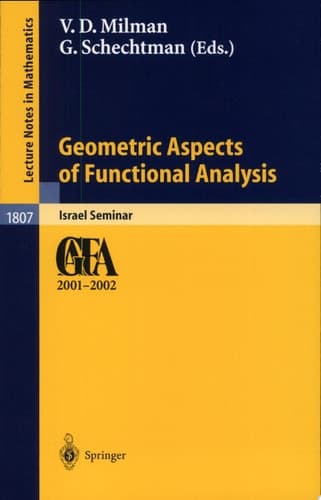 Geometric Aspects of Functional Analysis Israel Seminar 2001-2002