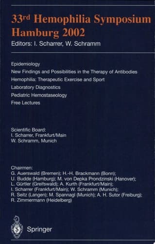 33rd Hemophilia Symposium Hamburg 2002