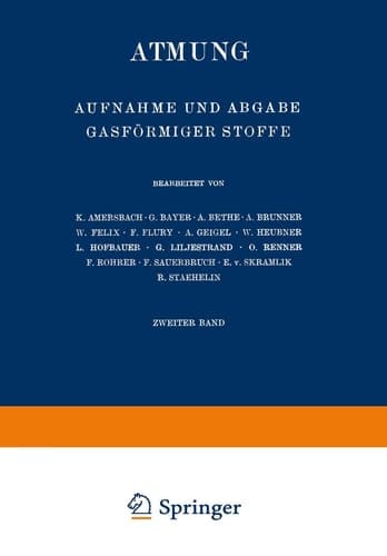 Atmung Aufnahme und Abgabe Gasförmiger Stoffe