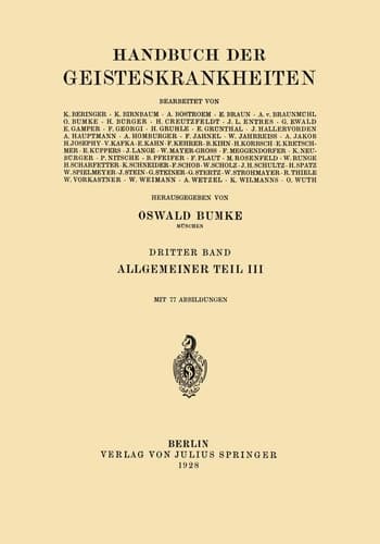 Allgemeiner Teil Dritter Teil: Körperliche Störungen