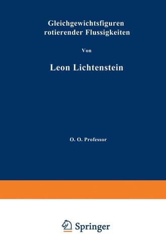 Gleichgewichtsfiguren Rotierender Flüssigkeiten (German Edition)