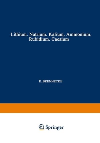 Elemente der Ersten Hauptgruppe Lithium · Natrium · Kalium · Ammonium · Rubidium · Caesium