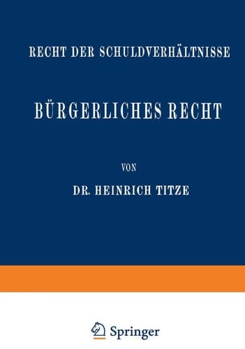 Bürgerliches Recht Recht der Schuldverhältnisse