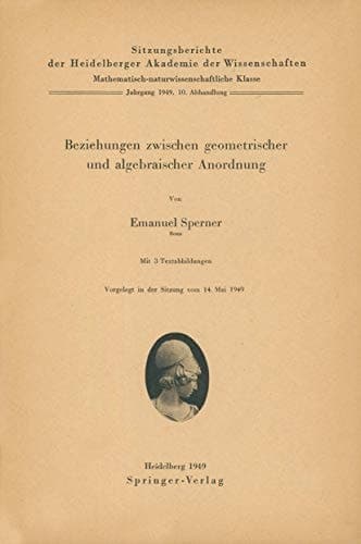 Beziehungen zwischen geometrischer und algebraischer Anordnung