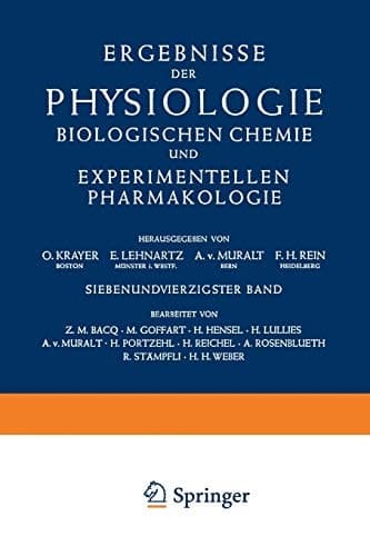 Ergebnisse der Physiologie Biologischen Chemie und Experimentellen Pharmakologie