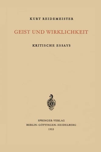 Geist und Wirklichkeit: Kritische Essays (German Edition)