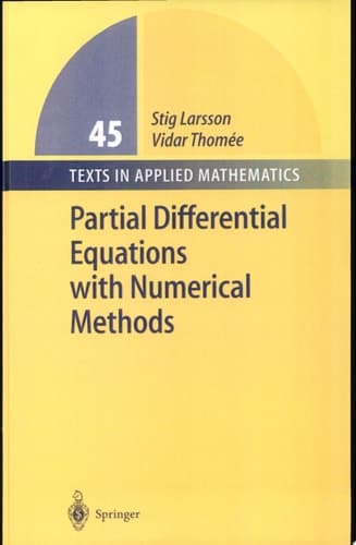 Partial Differential Equations with Numerical Methods