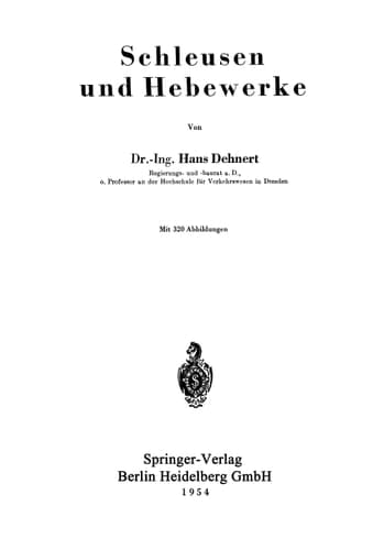 Schleusen und Hebewerke (Handbibliothek für Bauingenieure) (German Edition)