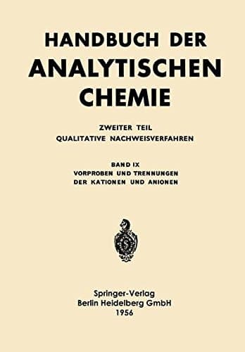 Vorproben und Trennungen der Kationen und Anionen Analyse durch Vorproben Lösen und Aufschliessen Trennungsgänge