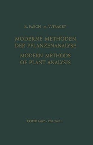 Modern Methods of Plant Analysis/Moderne Methoden der Pflanzenanalyse