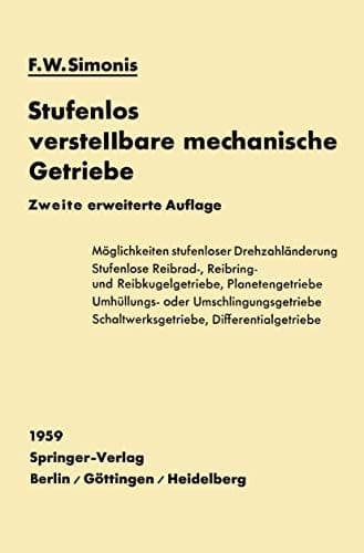 Stufenlos verstellbare mechanische Getriebe (German Edition)