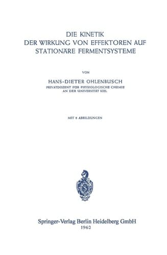 Die Kinetik der Wirkung von Effektoren auf Stationäre Fermentsysteme