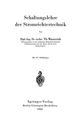 Schaltungslehre der Stromrichtertechnik (German Edition)