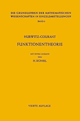 Vorlesungen über allgemeine Funktionentheorie und elliptische Funktionen