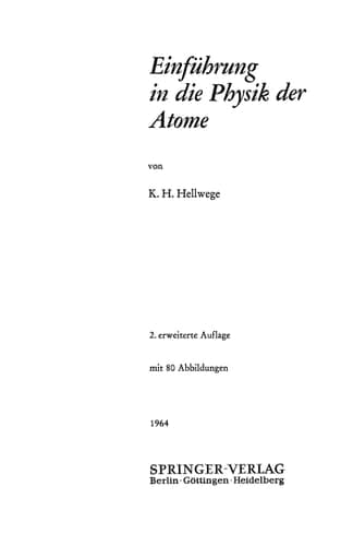 Einführung in die Physik der Atome