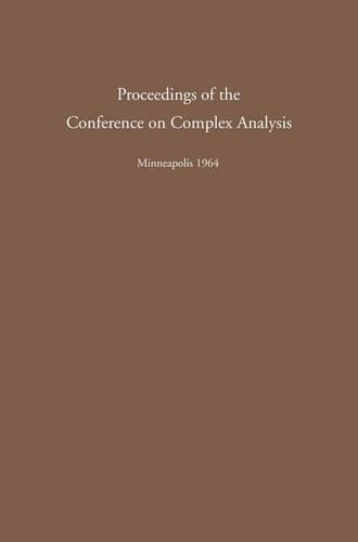 Proceedings of the Conference on Complex Analysis