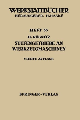 Stufengetriebe an Werkzeugmaschinen