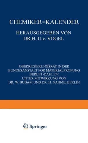 Chemiker-Kalender (German Edition)