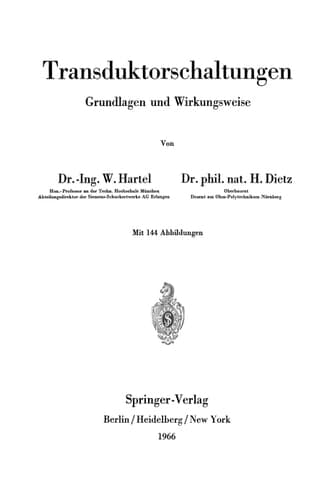 Transduktorschaltungen: Grundlagen und Wirkungsweise (German Edition)
