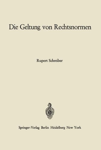 Die Geltung von Rechtsnormen (German Edition)