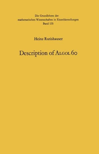 Handbook for Automatic Computation Volume I · Part a