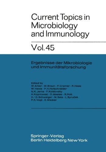 Current Topics in Microbiology and Immunology Ergebnisse der Mikrobiologie und Immunitätsforschung