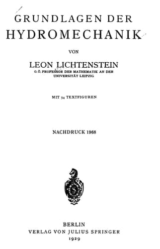 Grundlagen der Hydromechanik (Grundlehren der mathematischen Wissenschaften) (German Edition)