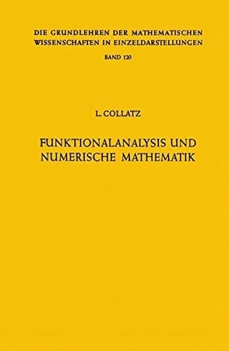 Funktionalanalysis Und Numerische Mathematik (Grundlehren der mathematischen Wissenschaften) (German Edition)