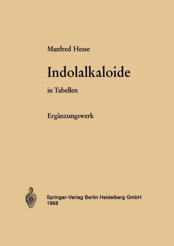 Indolalkaloide in Tabellen Ergänzungswerk