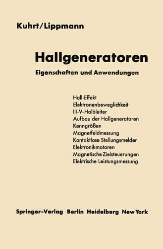 Hallgeneratoren: Eigenschaften und Anwendungen (German Edition)
