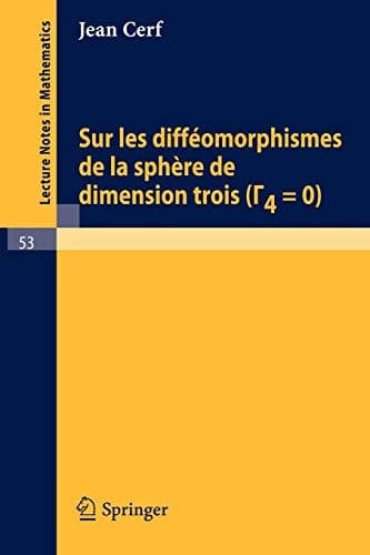 Sur les diffeomorphismes de la sphere de dimensions trois (Gamma 4=0)