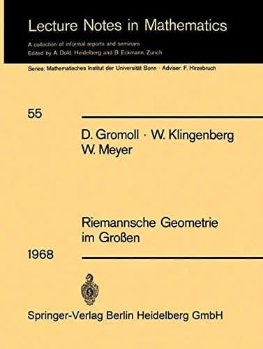 Riemannsche Geometrie Im Gro En (Lecture Notes in Mathematics) (German Edition)