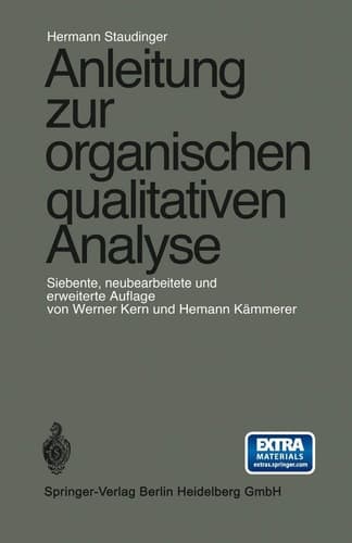 Anleitung zur organischen qualitativen Analyse (German Edition)
