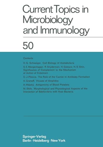 Current Topics in Microbiology and Immunology Ergebnisse der Mikrobiologie und Immunitätsforschung