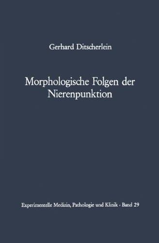 Morphologische Folgen der Nierenpunktion Tierexperimentelle und humanpathologische Befunde
