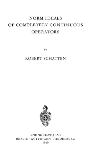 Norm Ideals of Completely Continuous Operators