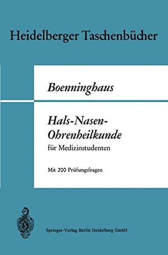Hals-Nasen-Ohrenheilkunde Fur Medizinstudenten