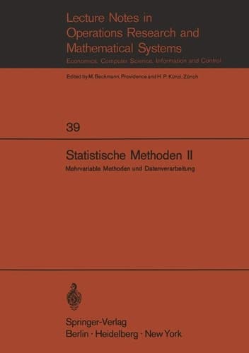 Statistische Methoden II Mehrvariable Methoden und Datenverarbeitung