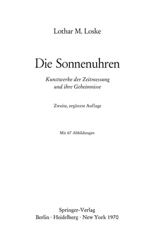 Die Sonnenuhren Kunstwerke der Zeitmessung und ihre Geheimnisse
