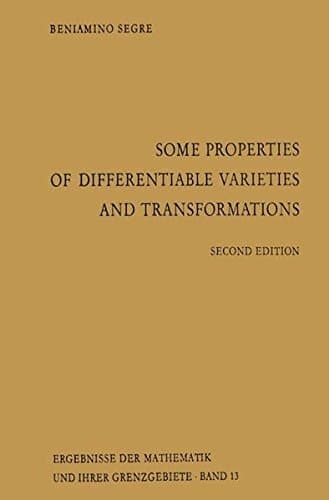Some Properties of Differentiable Varieties and Transformations With Special Reference to the Analytic and Algebraic Cases
