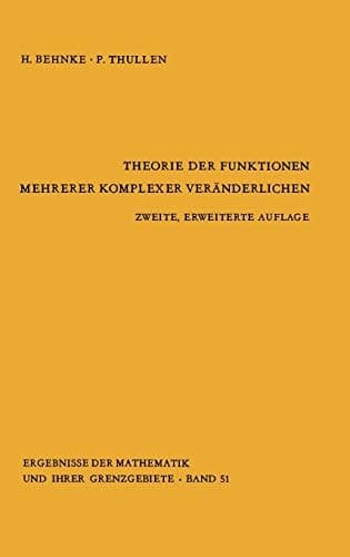 Theorie der Funktionen mehrerer komplexer Veränderlichen