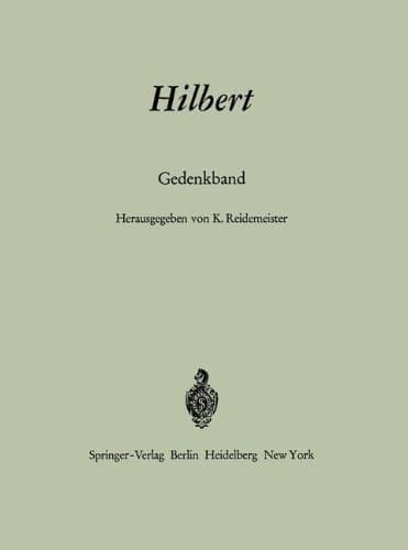 Hilbert: Gedenkband (German Edition)