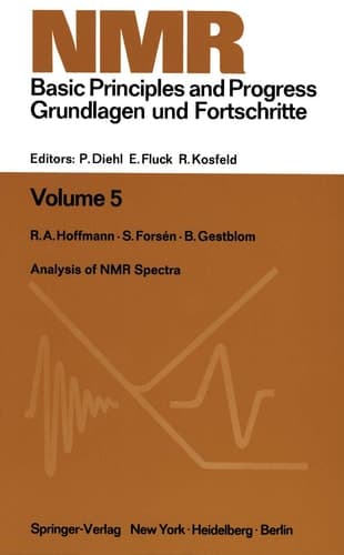 Analysis of NMR Spectra A Guide for Chemists