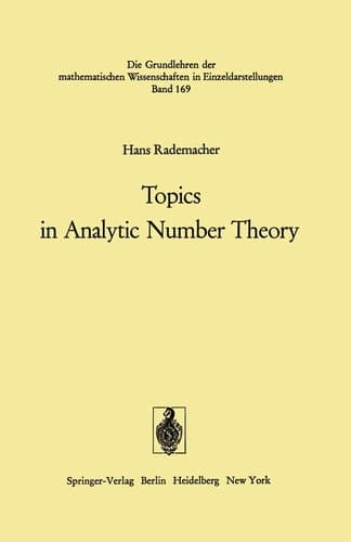 Topics in Analytic Number Theory (Grundlehren der mathematischen Wissenschaften)